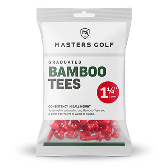 25 Tees 1 1/4 bamboo red (32mm)