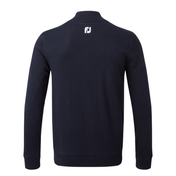 Pullover en laine 1/2 Zip Navy Homme