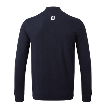 Pullover en laine 1/2 Zip Navy Homme
