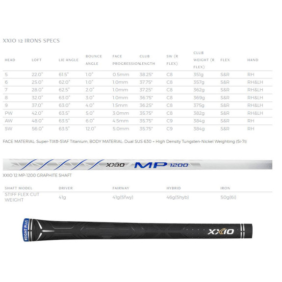 Fers à l'unité XXIO 12 Graphite | Droitier
