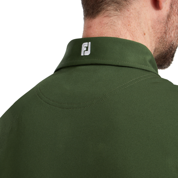 Polo Piqué Solid Vert Olive Homme