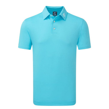 Polo Piqué uni Blue Homme