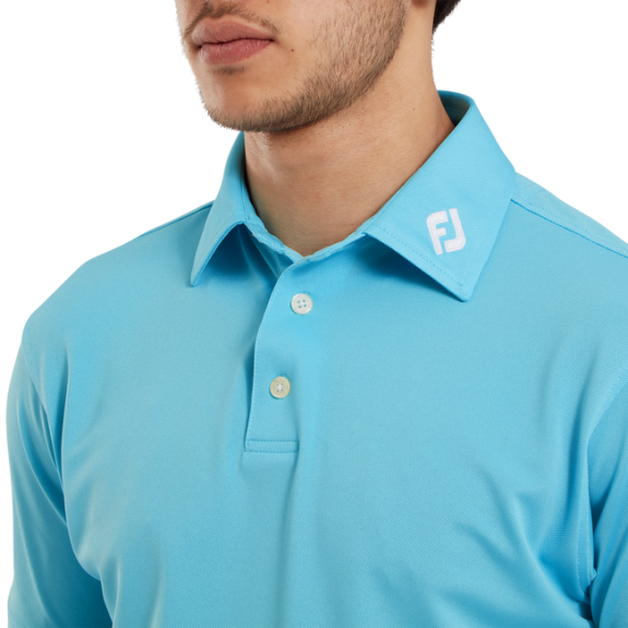 Polo Piqué uni Blue Homme