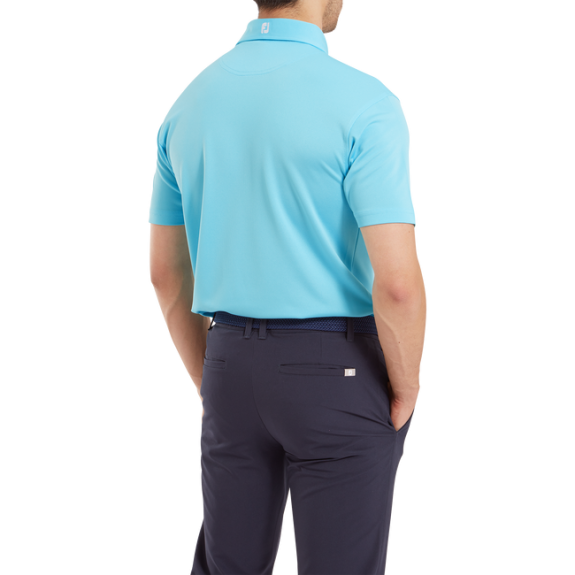 Polo Piqué uni Blue Homme