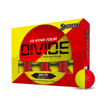12 Balles de golf Q Star Tour Divide 2 Yellow Red