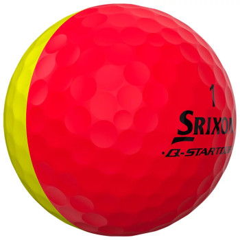 12 Balles de golf Q Star Tour Divide 2 Yellow Red 2