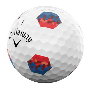 12 Balles de golf Chrome Soft TruTrack Blue Red 2