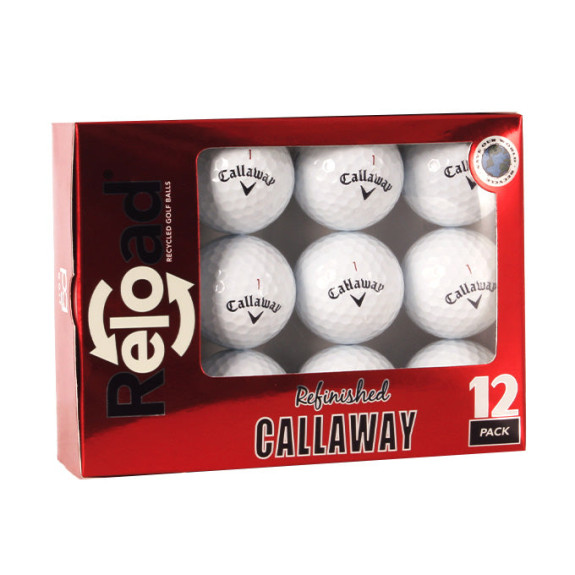 12 Balles de golf Chrome Soft White Refinished