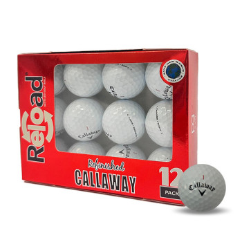 12 Balles de golf Chrome Soft White Refinished 2