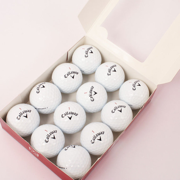 12 Balles de golf Chrome Soft White Refinished