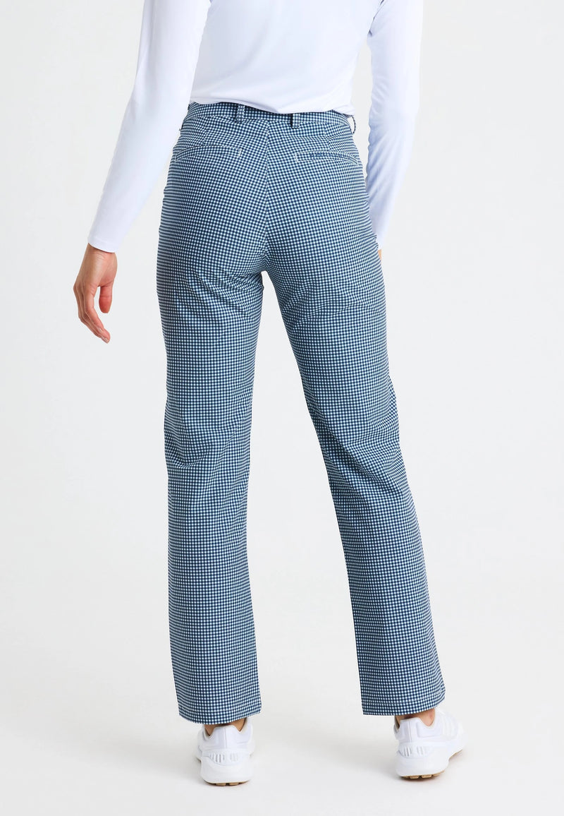 Pantalon Fairway Minicheck Navy Femme