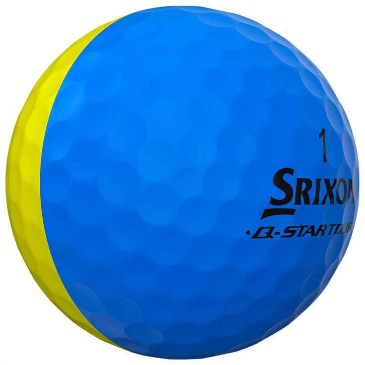 12 Balles de golf Q Star Tour Divide 2 Yellow Blue