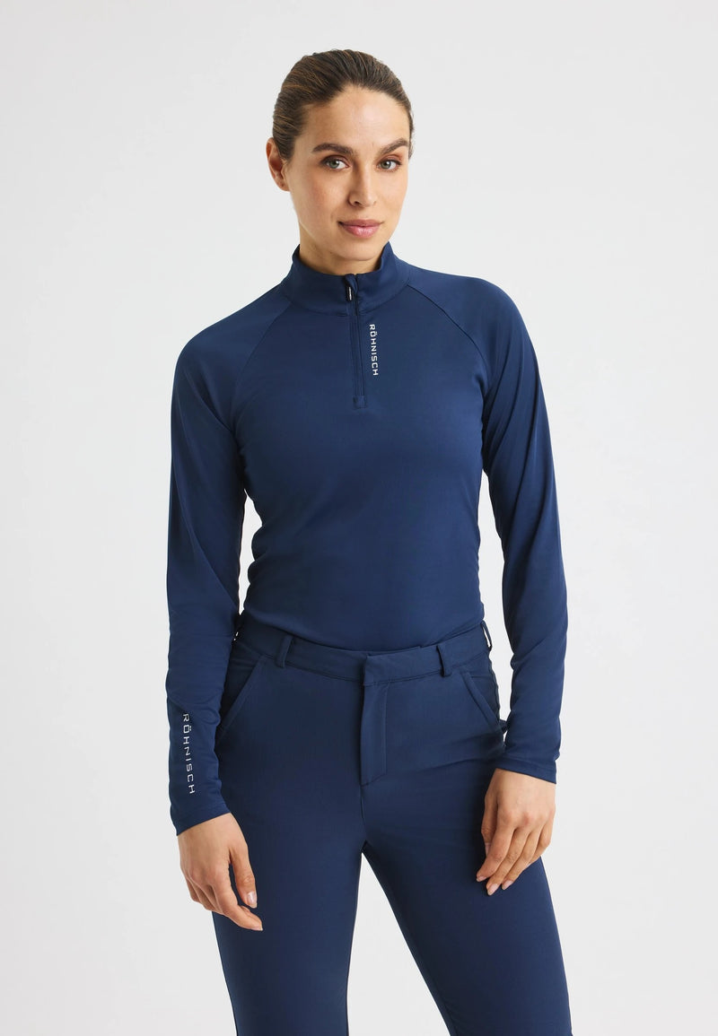 Veste 1/4 Zip Addy Long Sleeve Navy Femme