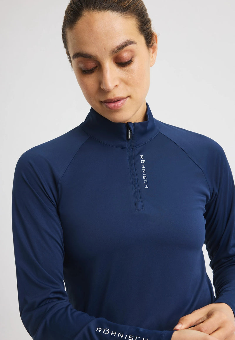 Veste 1/4 Zip Addy Long Sleeve Navy Femme