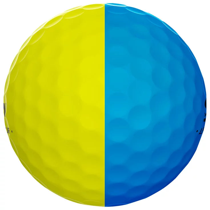 12 Balles de golf Q Star Tour Divide 2 Yellow Blue
