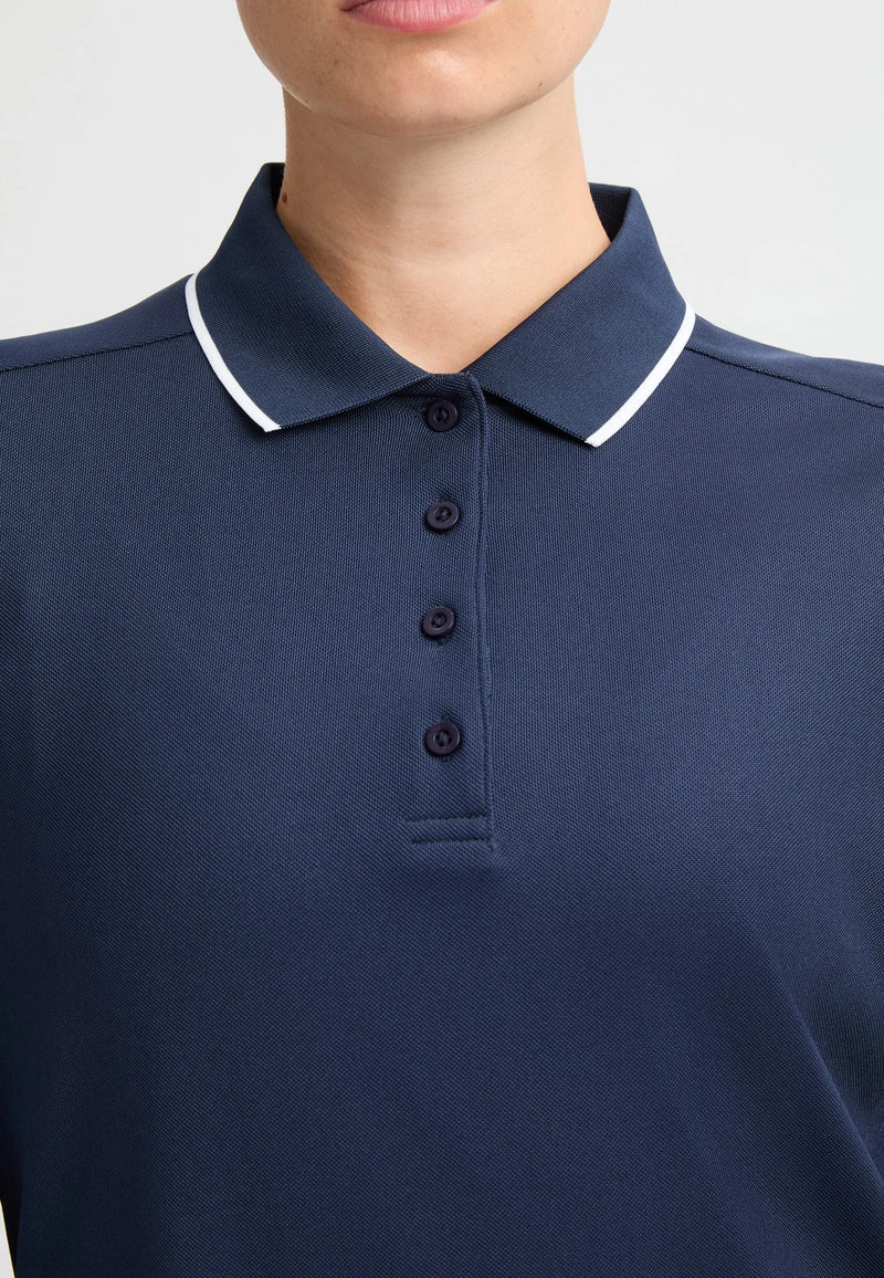 Polo manches longues Miriam Navy Femme