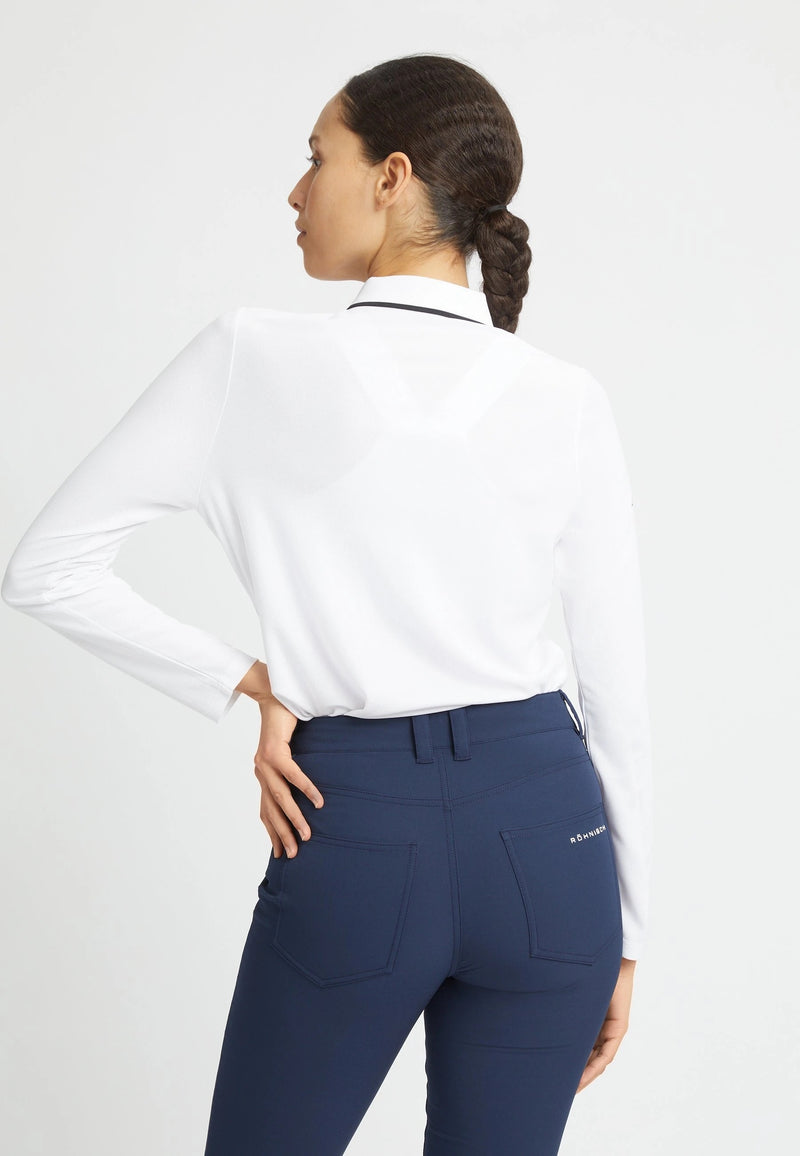 Polo manches longues Miriam White Femme