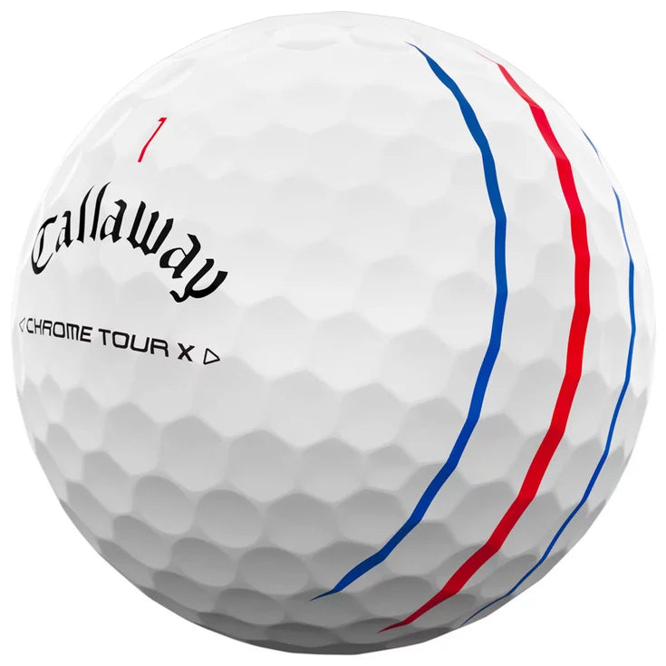 12 Balles de golf Chrome Tour X Triple Track White