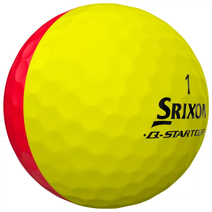 12 Balles de golf Q Star Tour Divide 2 Yellow Red