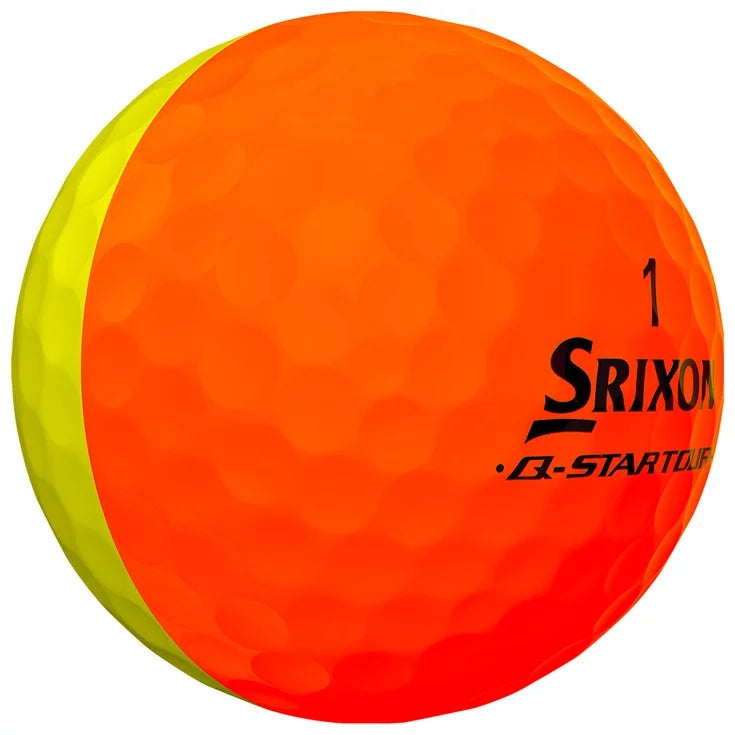 12 Balles de golf Q Star Tour Divide 2 Yellow Orange