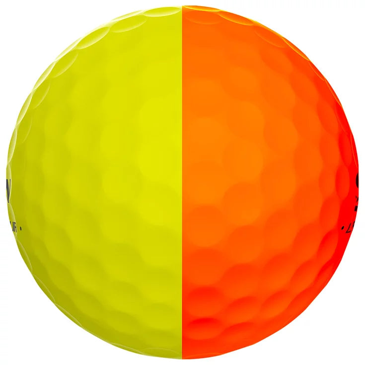 12 Balles de golf Q Star Tour Divide 2 Yellow Orange