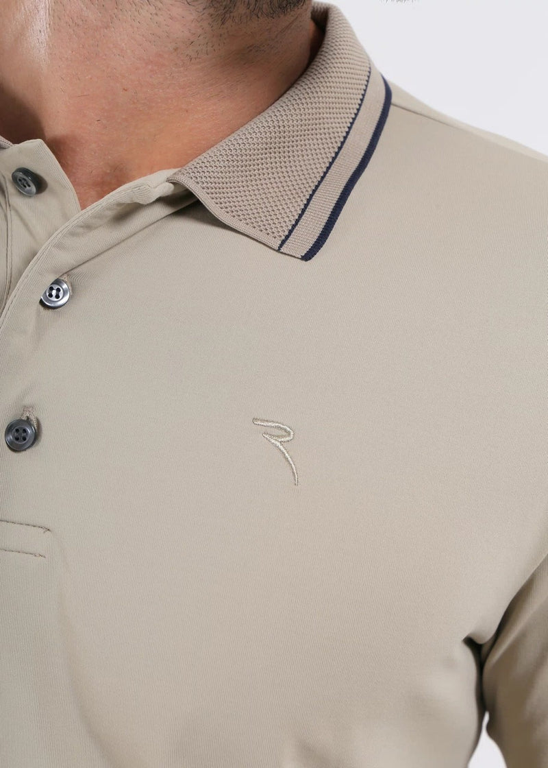 Polo Alfabeto Beige Homme