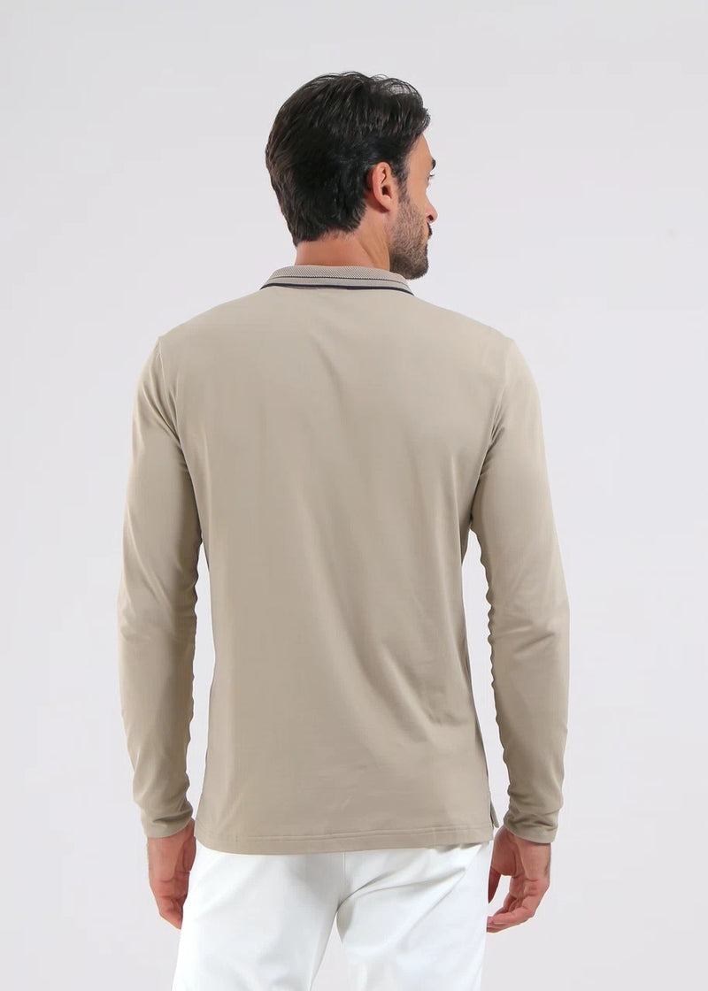 Polo Alfabeto Beige Homme
