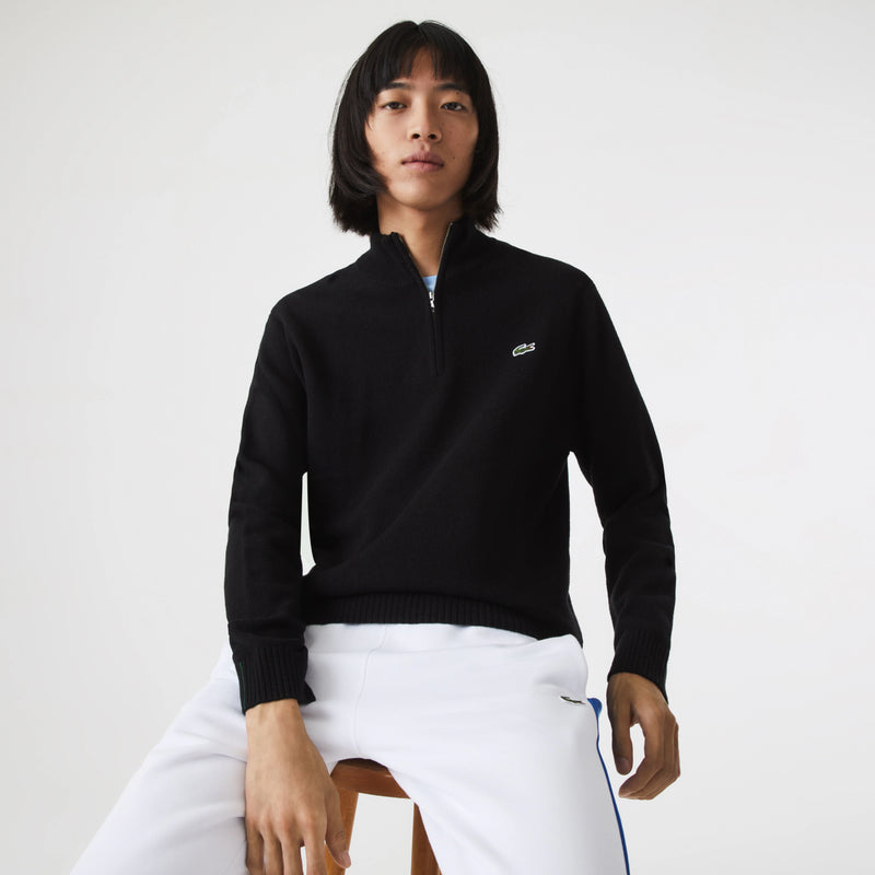 LACOSTE Pull zippe a col montant Navy Homme Golf Des Marques Golf des Marques