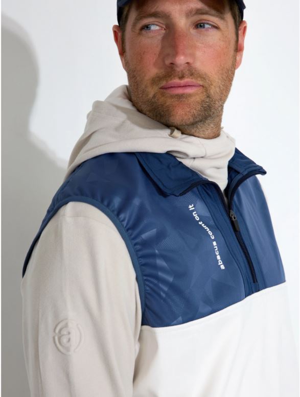 Veste Hybride 1/4 Zip Kingsbarns Steelblue Homme