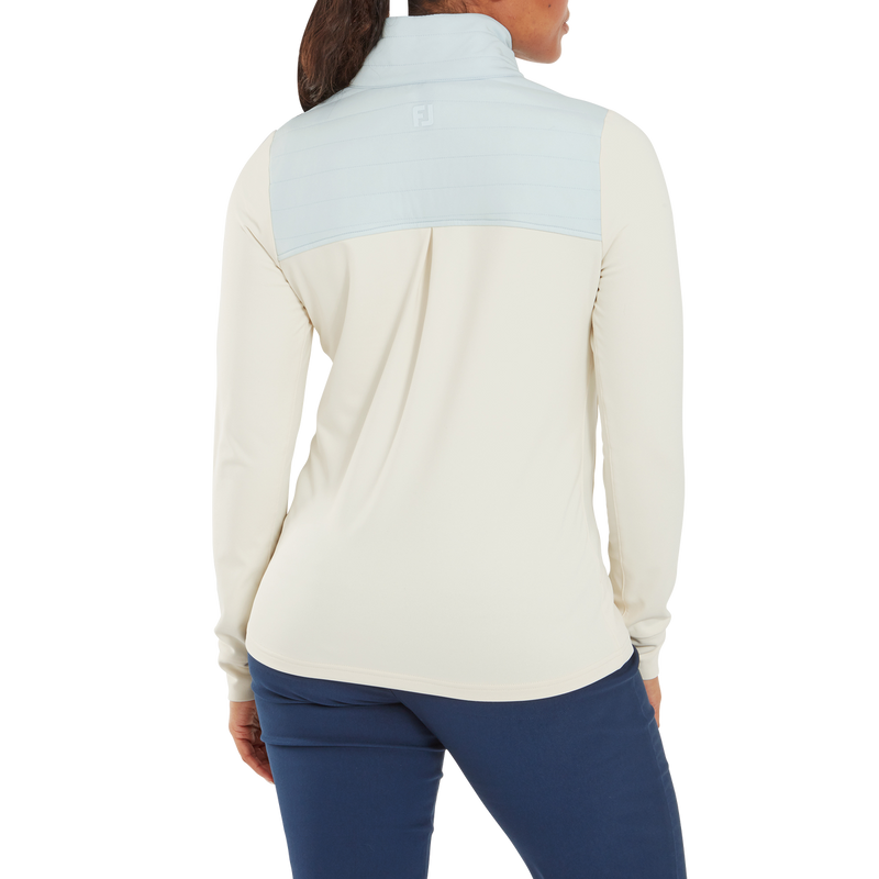 Pullover hybride ThermoSeries Blanc/Bleu Femme