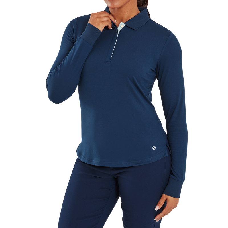 Polo manches longues ThermoSeries Marine Femme