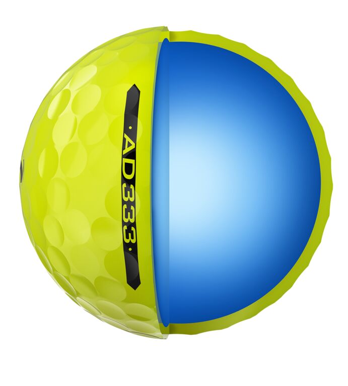 12 Balles de golf AD333 11 Yellow
