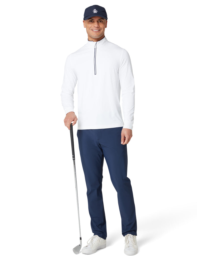 Pull 1/4 Zip Performance Earl Bright White Homme