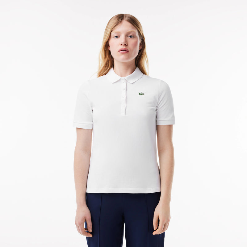 Polo Slim Fit Sport Ultra-Dry en Coton Biologique Blanc Femme