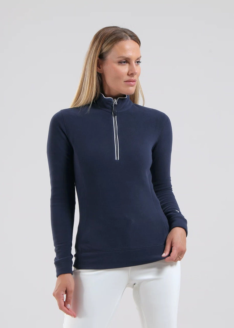Pull 1/4 Zip Tentation Navy Femme