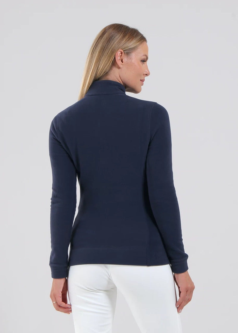 Pull 1/4 Zip Tentation Navy Femme