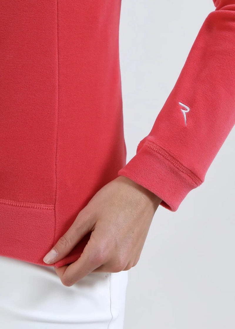 Pull 1/4 Zip Tentation Rose Femme