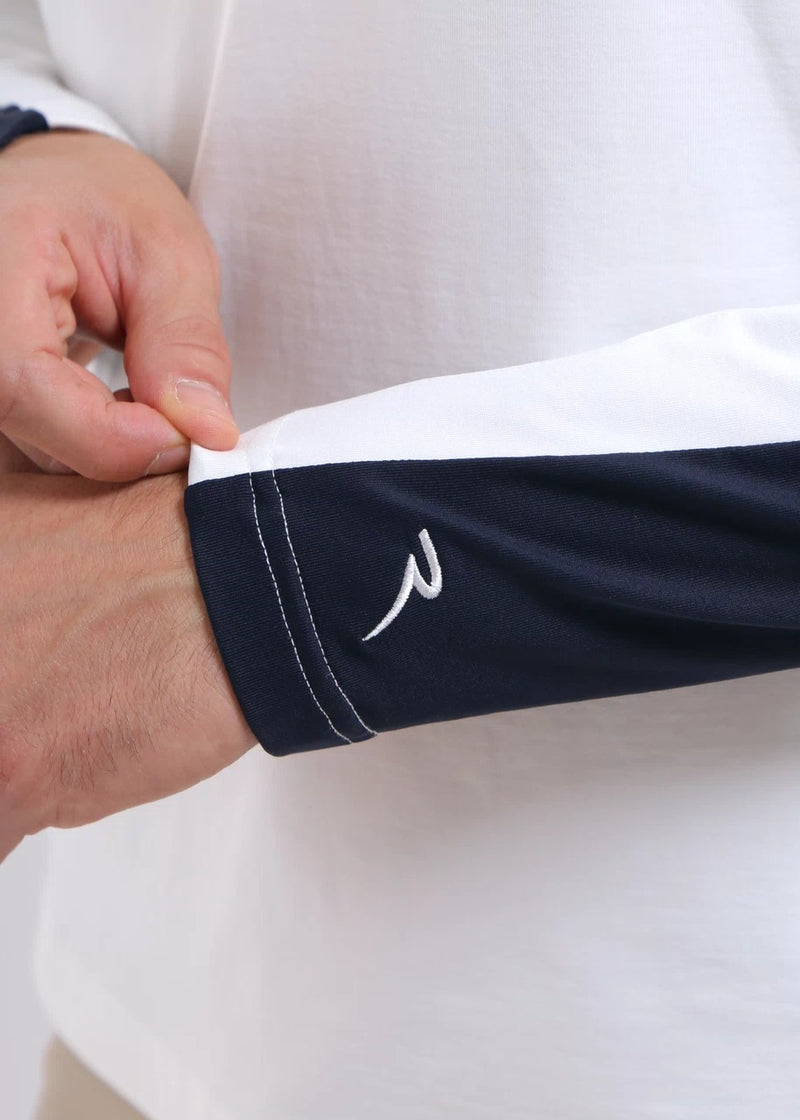 Pull 1/4 Zip Trainer White Homme