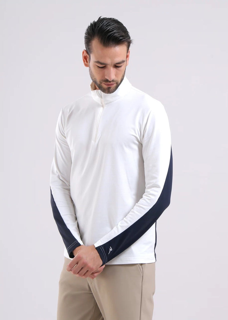 Pull 1/4 Zip Trainer White Homme
