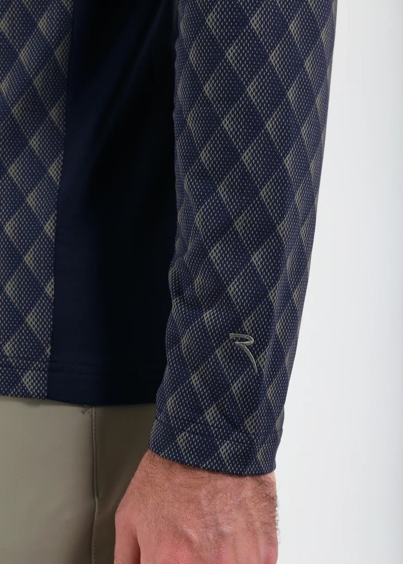 Pull 1/4 Zip Tappo Bleu Homme