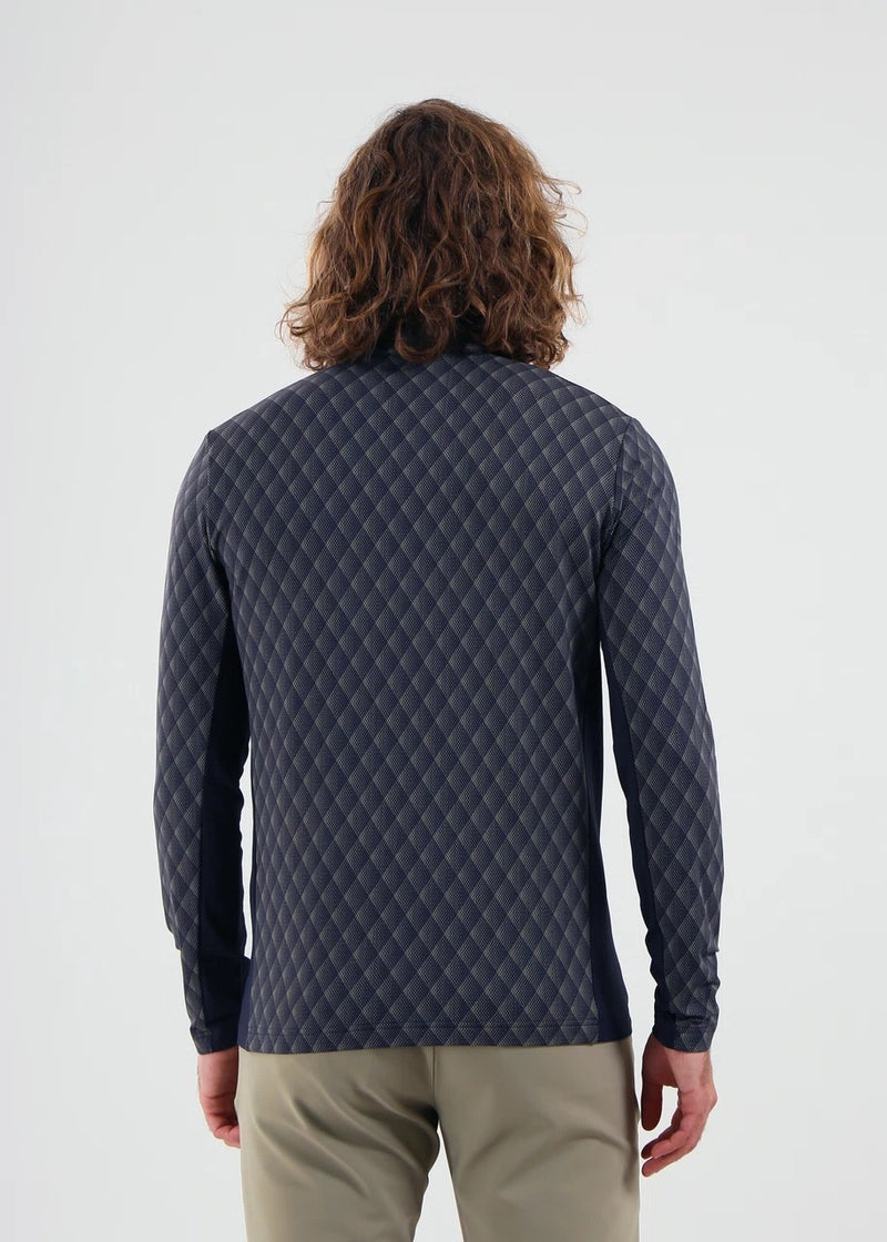 Pull 1/4 Zip Tappo Bleu Homme