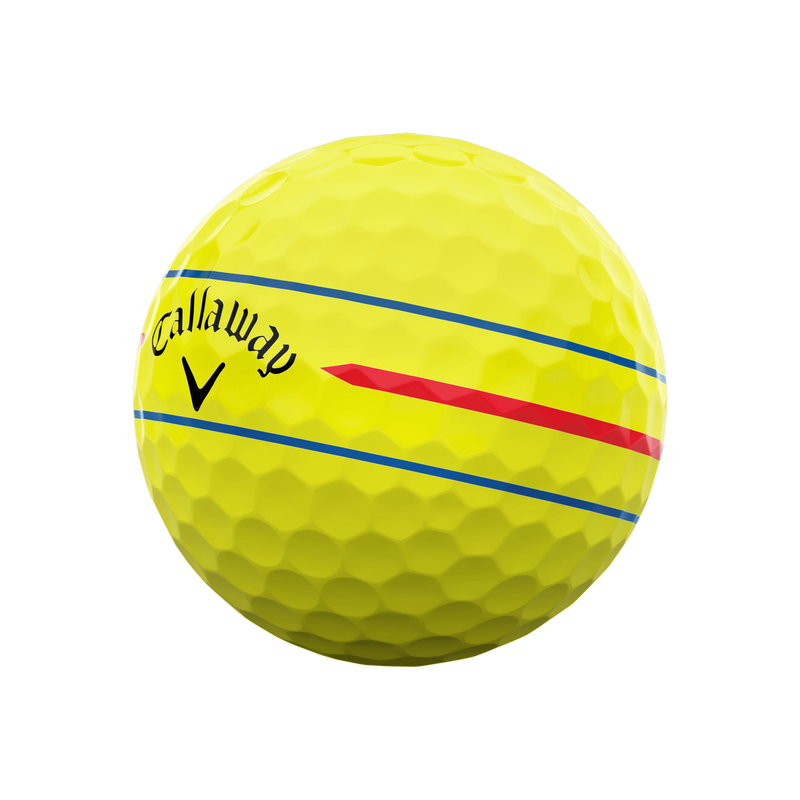 12 Balles de golf Chrome Soft 360 Triple Track Yellow