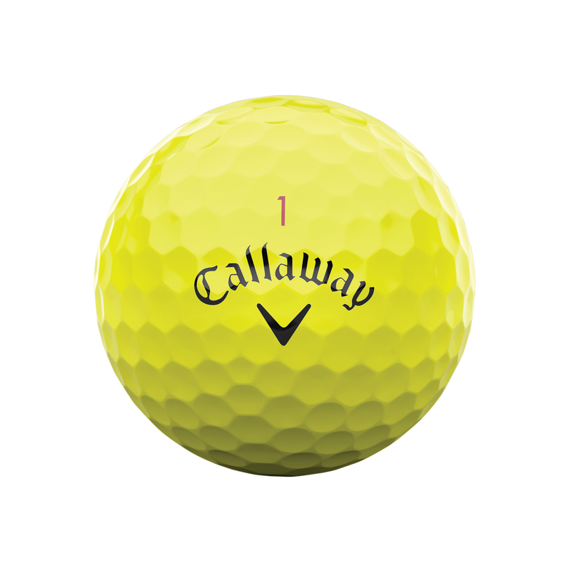 12 Balles de golf Chrome Tour X Yellow