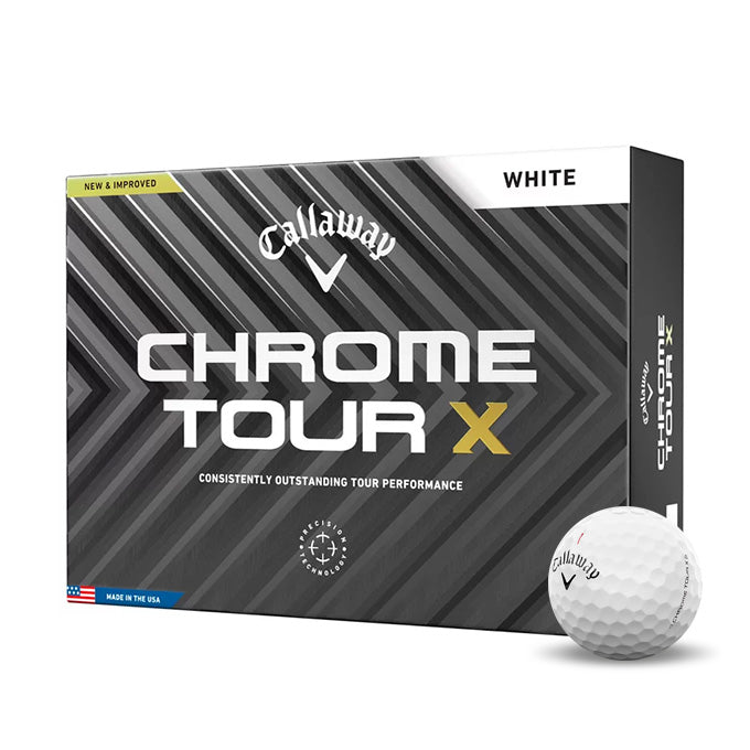 12 Balles de golf Chrome Tour X White