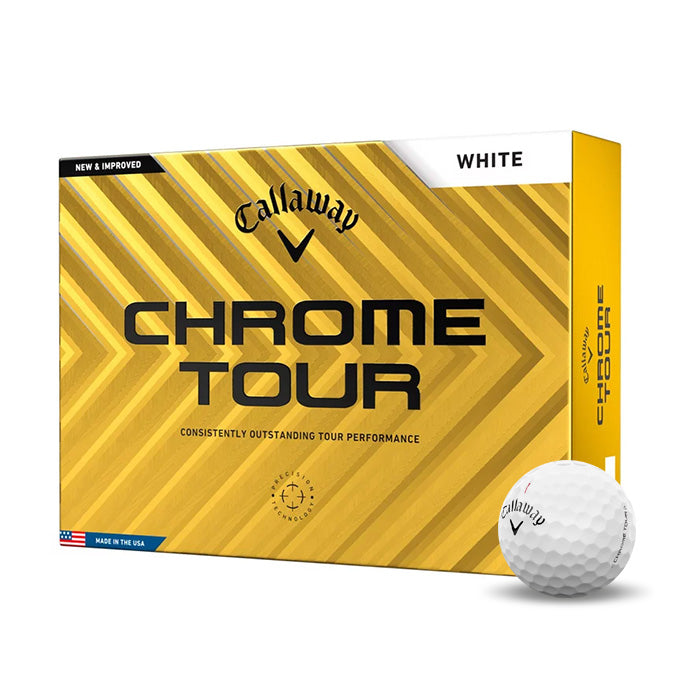 12 Balles de golf Chrome Tour White
