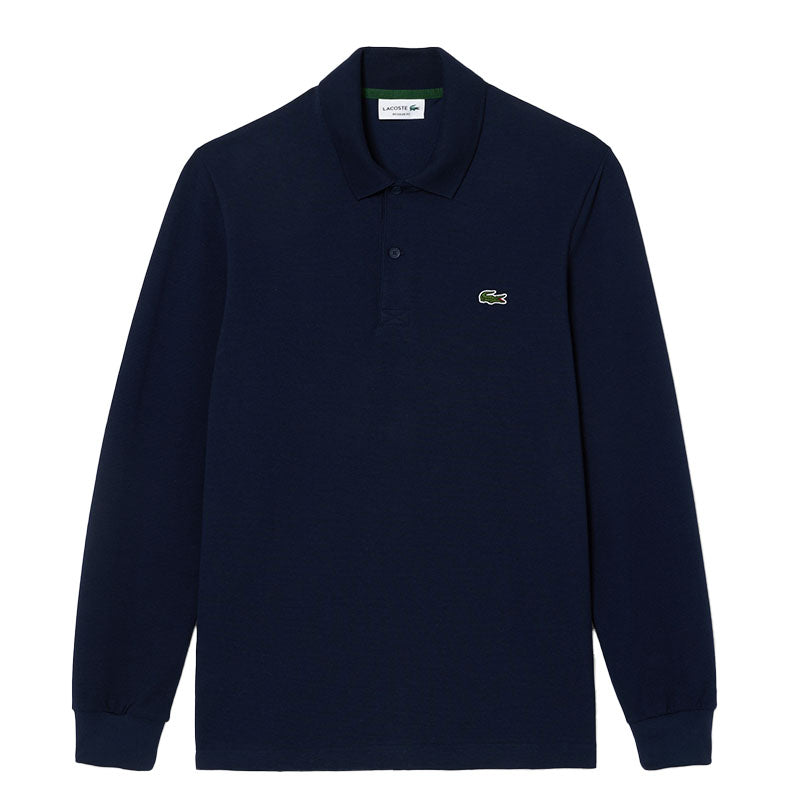 Polo lacoste manche deals longue gris
