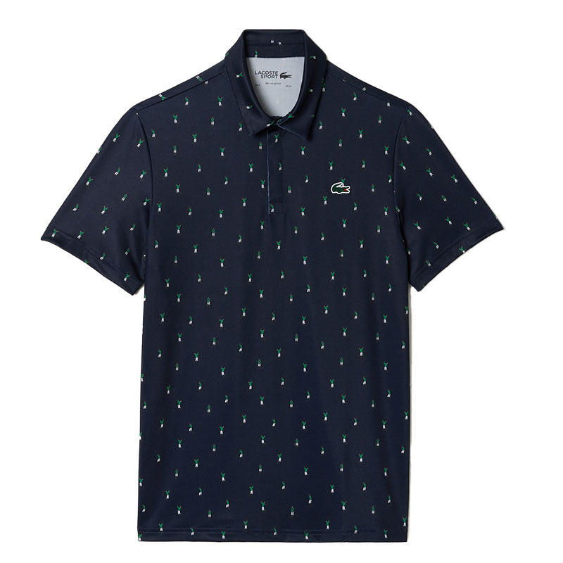 Polo imprimé Navy Green Homme