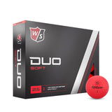 12 Balles de golf Duo Soft + Rouge