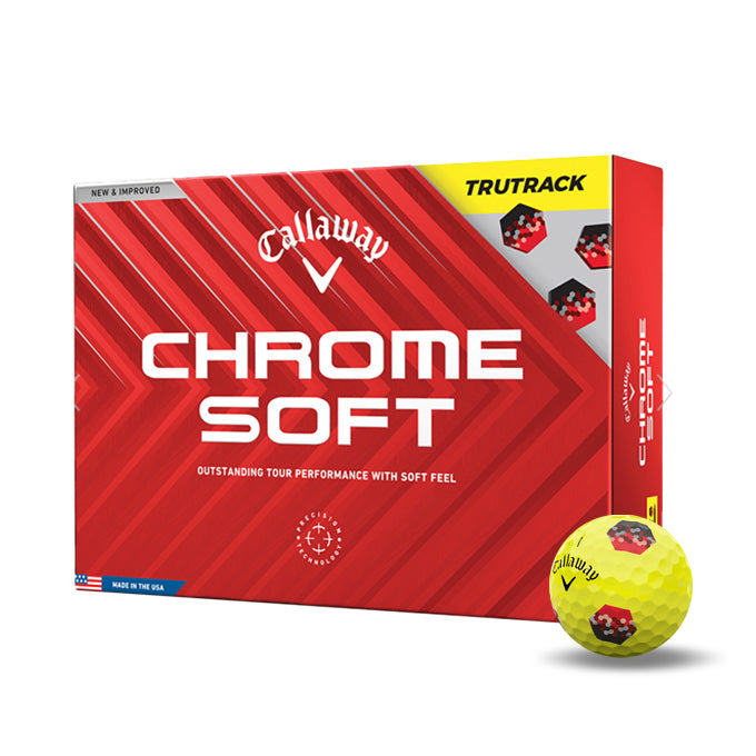 12 Balles de golf Chrome Soft TruTrack Yellow