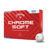 12 Balles de golf Chrome Soft Triple Track White